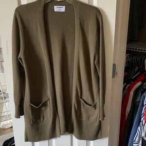 Old Navy Women's Olive Green Cardigan Sweater